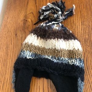 Mudd knit hat with tassels